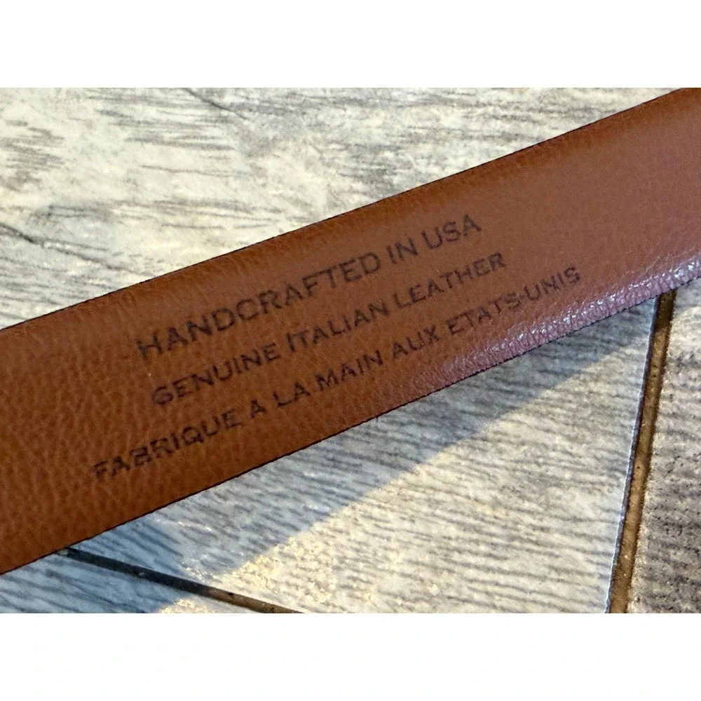 Genuine Italian Leather USA 1107-001 Dress Belt Mens 40 Black Handcrafted NWOT‎